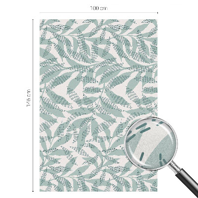 Glas in lood folie voor raam Groene bladeren