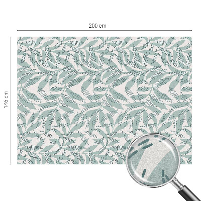 Glas in lood folie voor raam Groene bladeren