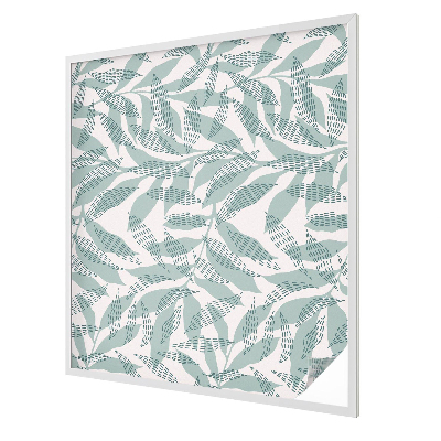 Glas in lood folie voor raam Groene bladeren