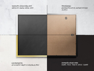 Krijt memobord in een witte lijst 120x90