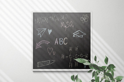 Krijt memobord in een witte lijst 50x50