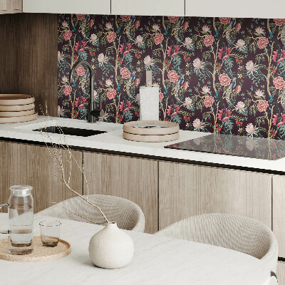 Vinyl tegels zelfklevend Bloemenmotief met vogels