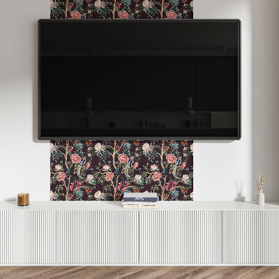 Vinyl tegels zelfklevend Bloemenmotief met vogels