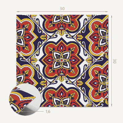 Pvc tegels Ornamenten en bloemen in een harmonieuze combinatie