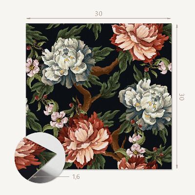 Vinyl tegels zelfklevend Bloemenpatroon