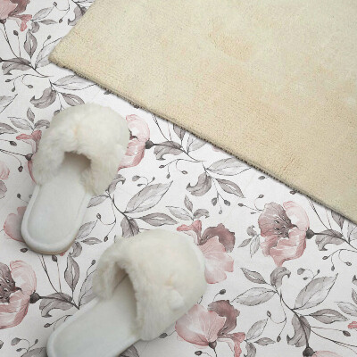 Vinyl tegels zelfklevend Aquarelbloemen in een delicaat patroon