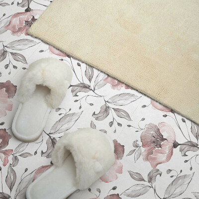 Vinyl tegels zelfklevend Aquarelbloemen in een delicaat patroon