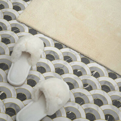 Zelfklevende vinyltegels Bewegende bogen in een golvende stijl