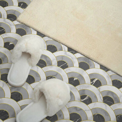 Zelfklevende vinyltegels Bewegende bogen in een golvende stijl