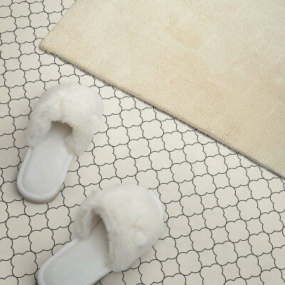 Zelfklevende vinyltegels Mesh bloemenmotief