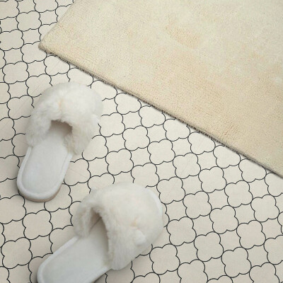 Zelfklevende vinyltegels Mesh bloemenmotief