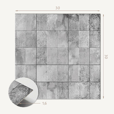 Vinyl tegels zelfklevend Mozaïekpatroon met tegeldetails