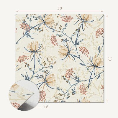 Zelfklevende vinyltegels Bloemenpatroon