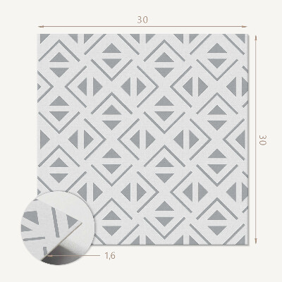 Vinyl tegels zelfklevend Geometrisch patroon in vierkanten