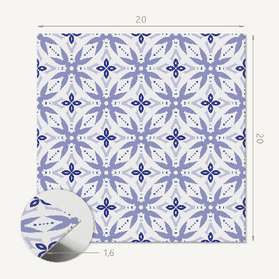 Vinyl tegels zelfklevend Geometrische motieven met flora