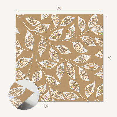 Vinyl tegels zelfklevend Bladpatroon in textuur