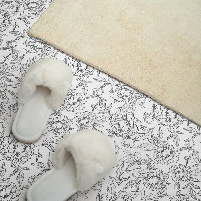 Zelfklevende vinyltegels Bloemenmotief met delicate bladeren