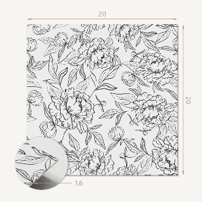 Zelfklevende vinyltegels Bloemenmotief met delicate bladeren