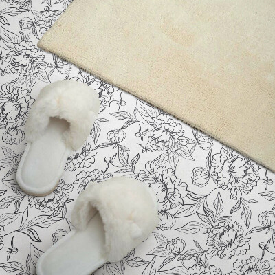 Zelfklevende vinyltegels Bloemenmotief met delicate bladeren