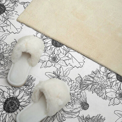 Pvc tegels Lijnen met een bloemmotief