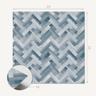 Zelfklevende vinyltegels Zigzag gestreept motief