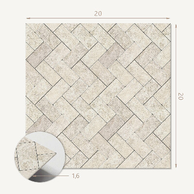 Zelfklevende vinyltegels Visgraatmotief in een elegante stijl