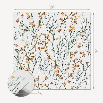 Zelfklevende vinyltegels Bloemenpatroon