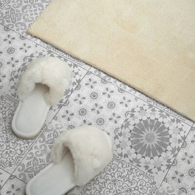 Zelfklevende vinyltegels Bloemig-geometrische compositie