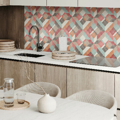 Vinyl tegels zelfklevend Dynamische geometrie in levendige kleuren