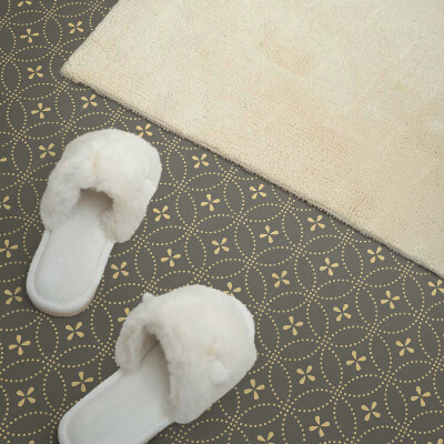 Zelfklevende vinyltegels Delicate bloemenaccenten