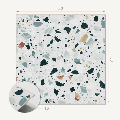 Pvc tegels Een gespikkeld steenpatroon in een elegante stijl