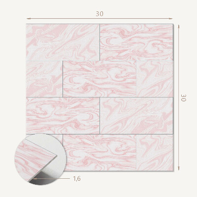 Vinyl tegels zelfklevend Stijlvolle golven in een marmerpatroon
