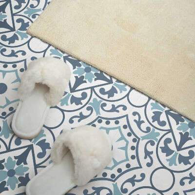 Vinyl tegels zelfklevend Plantenornamenten met een bloemenaccent