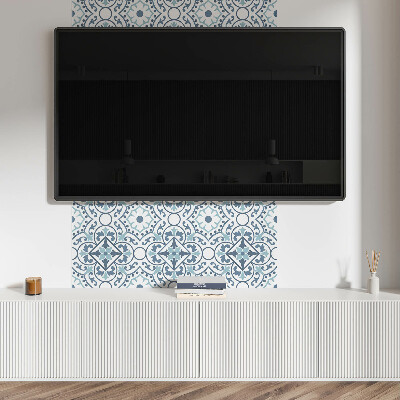 Vinyl tegels zelfklevend Plantenornamenten met een bloemenaccent