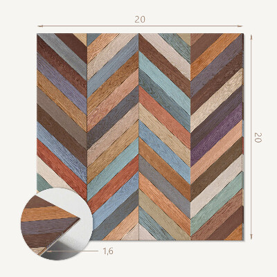 Zelfklevende vinyltegels Houten visgraat in een elegante uitvoering