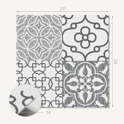 Zelfklevende vinyltegels Geometrisch motief in combinatie