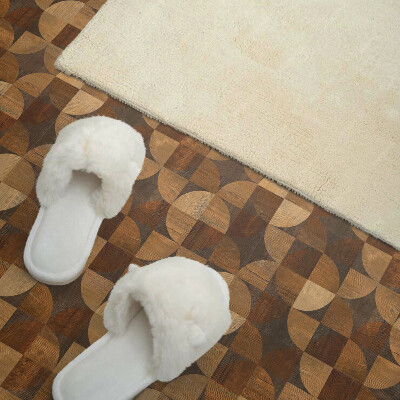 Pvc tegels Geometrie in de vorm van natuurlijk hout