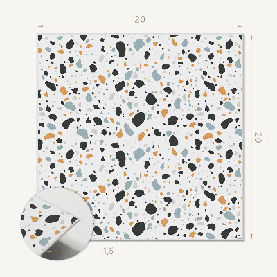 Zelfklevende vinyltegels Artistiek patroon met abstracte vlekken