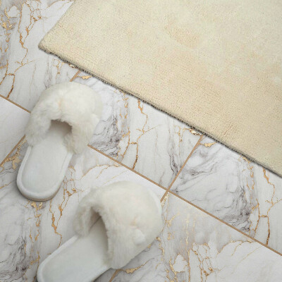 Pvc tegels Stijlvol marmer met delicate aderen