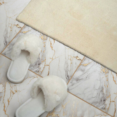 Pvc tegels Stijlvol marmer met delicate aderen