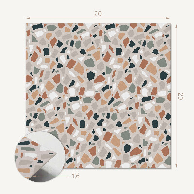 Vinyl tegels zelfklevend Steen-stijl patroon