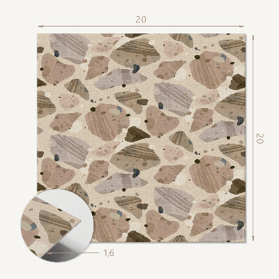 Zelfklevende vinyltegels Geometrie van steenvormen