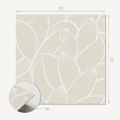 Zelfklevende vinyltegels Bloemige golvende bladeren