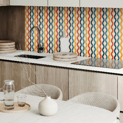 Zelfklevende vinyltegels Golven in een dynamische compositie