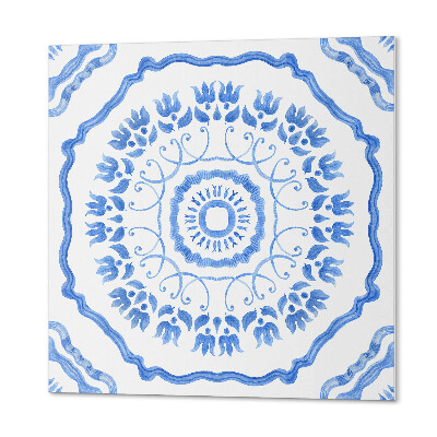 Zelfklevende vinyltegels Rond bloemenmotief