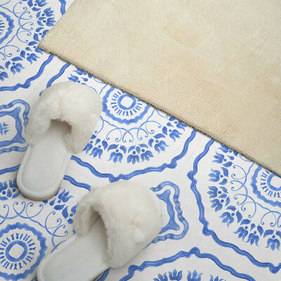 Zelfklevende vinyltegels Rond bloemenmotief