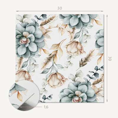 Vinyl tegels zelfklevend Plantenbloempatroon