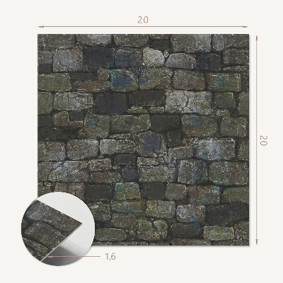 Vinyl tegels zelfklevend Een patroon dat een stenen muur imiteert