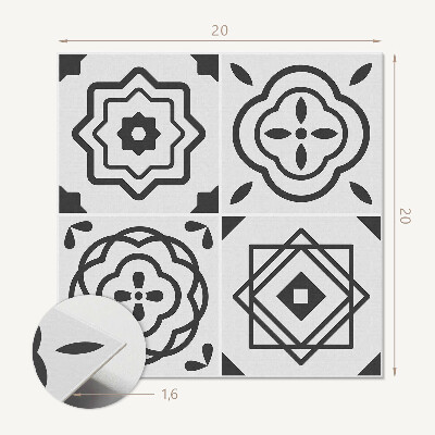 Pvc tegels Vierkante geometrische motieven