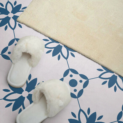 Vinyl tegels zelfklevend Plantenontwerp met bloemen en bladeren